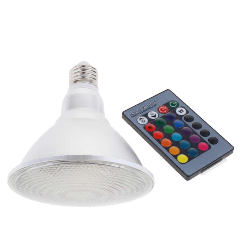 Jual Par38 E27 Socket Led Light Bulb Rgb Colorful Par Bulbs W Remote Controller Online Desember 2020 Blibli