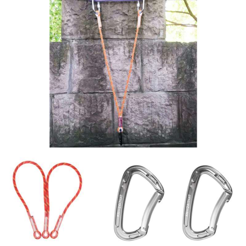 22KN Aluminum Rope Grab Tree Caving Safety For Rock Climbing Mountaineering 