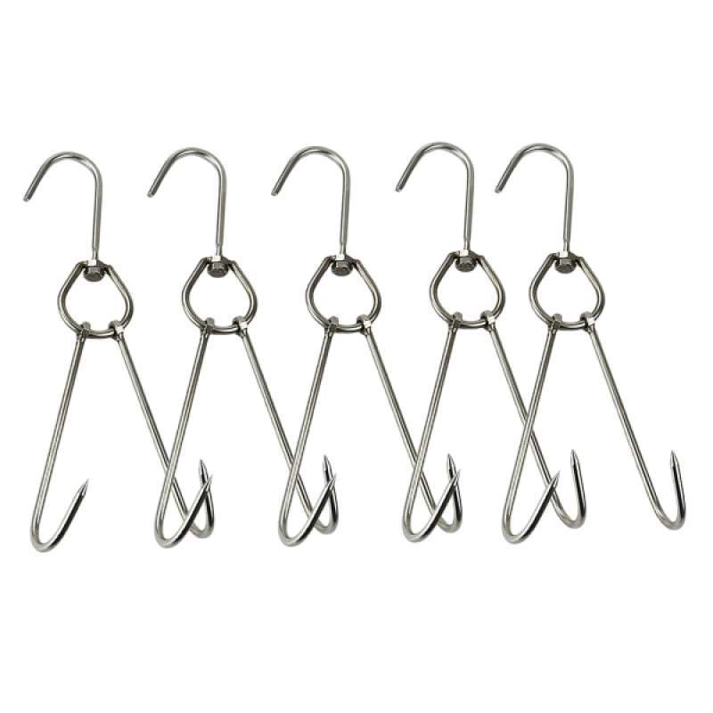 3 Stainless Steel Meat Hook Rings Pan Spoon Hanging Hanger Kitchen 0.35cm 