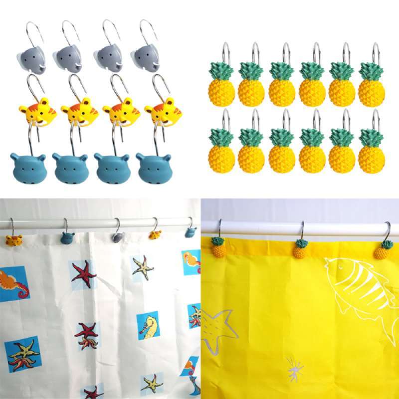 Jual Shower Curtain Hooks 24 Pieces Decorative Bath Curtain Rings For Beach Themed Bathroom Decorative Online November 2020 Blibli Com