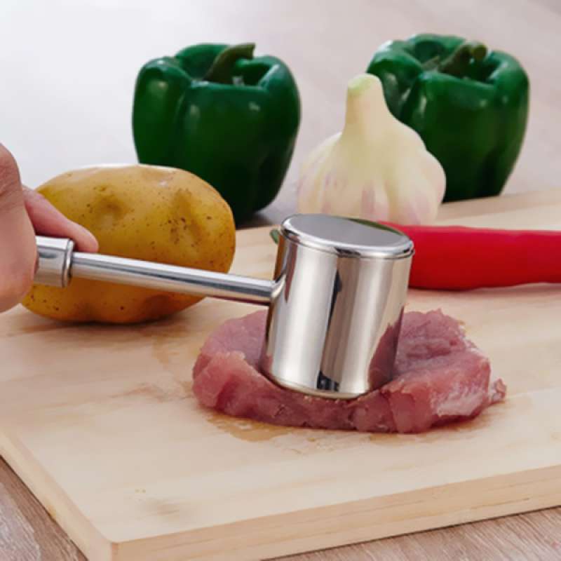 Metal Meat Mallet Aluminium Tenderizer Steak Beef Chicken Hammer Kitchen Tool jx