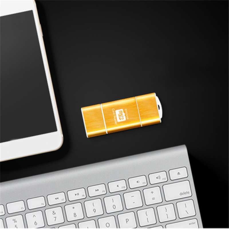 computer tf micro sd memory card reader adapter usb 2 0 otg 2 in 1 for windows more operating systems golden