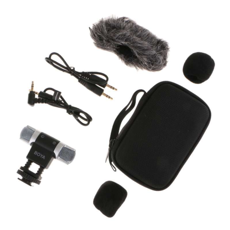 stereo video microphone for iphone android smartphone canon nikon camera