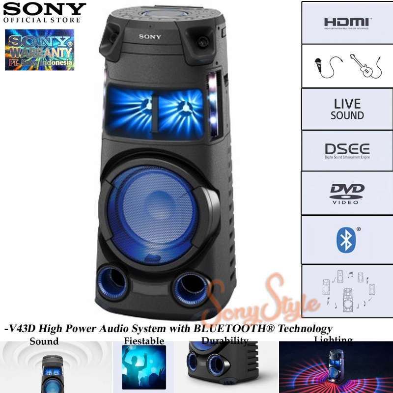 Jual Sony Mhc V43d Mhcv43d Mhc V43d Sistem Audio Berdaya Tinggi Dengan Teknologi Bluetooth Garansi Resmi Dari Sony Indonesia 1 Tahun Online Februari 2021 Blibli