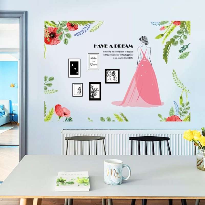 wallsticker dream girl sticker dekorasi girl pinky
