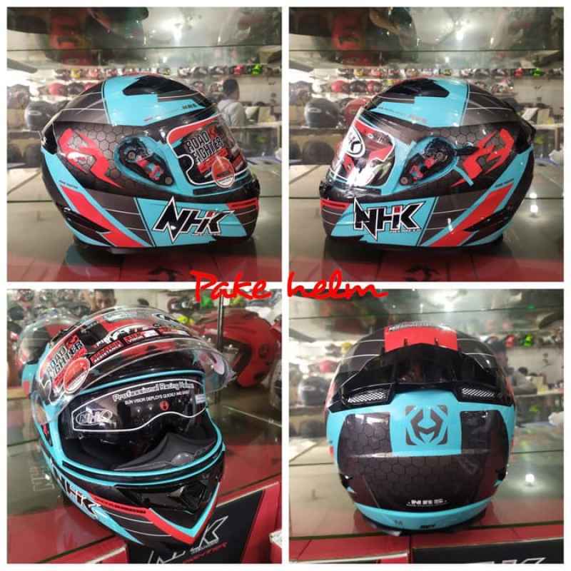 Jual HELM NHK RX9 NAVY BIRU TOSCA HELM NHK FULL FACE NHK DOUBLE