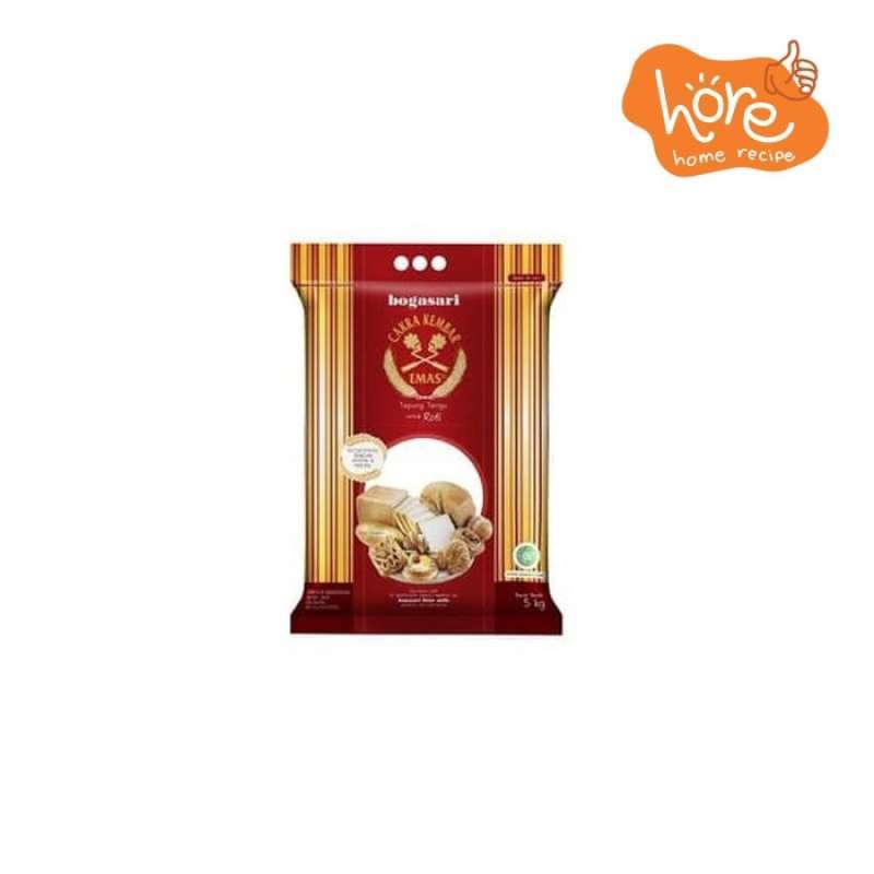 Bogasari Tepung Terigu Bogasari Cakra Kembar Emas Roti Premium Repack [1kg]