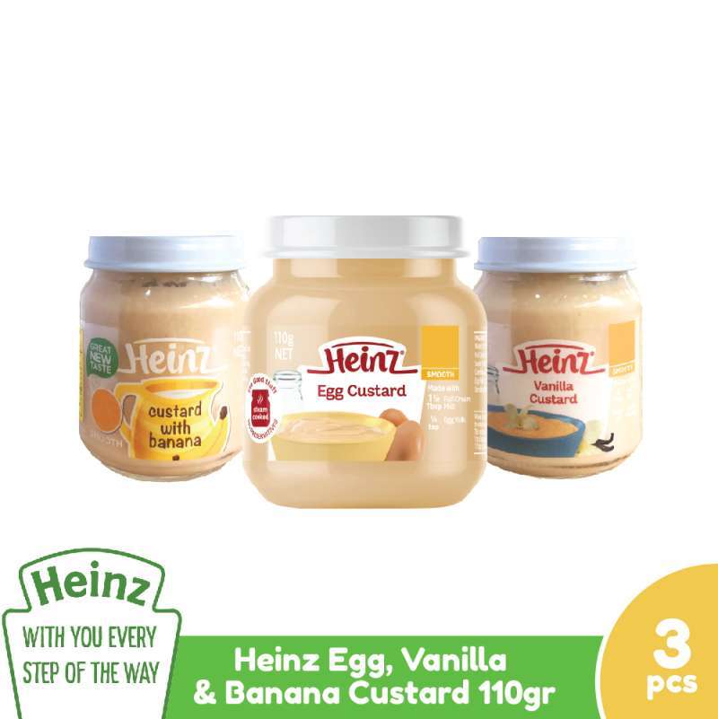 Promo Heinz Paket Egg, Vanilla Banana Custard 110g Pcs