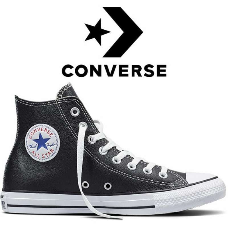 converse all star hi leather black