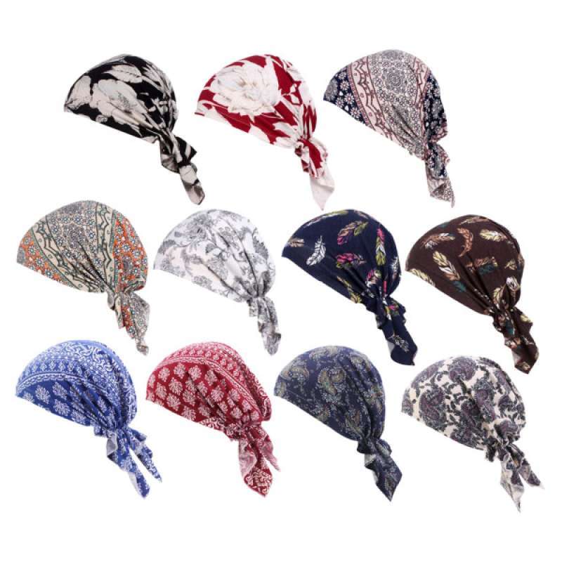 11Pcs Set Cotton Soft Chemo Cap Pre Tied Wrap Beanie Headscarf Skull Cover Hat 11Pcs Set Cotton Soft Chemo Cap Pre Tied Wrap Beanie Headscarf Skull Cover Hat