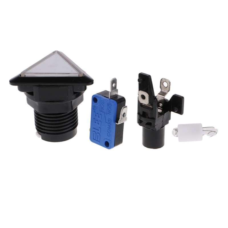 Arcade Machine Game Button w/ led lamp illuminated for Arcade Game 3.9x3.9cm 