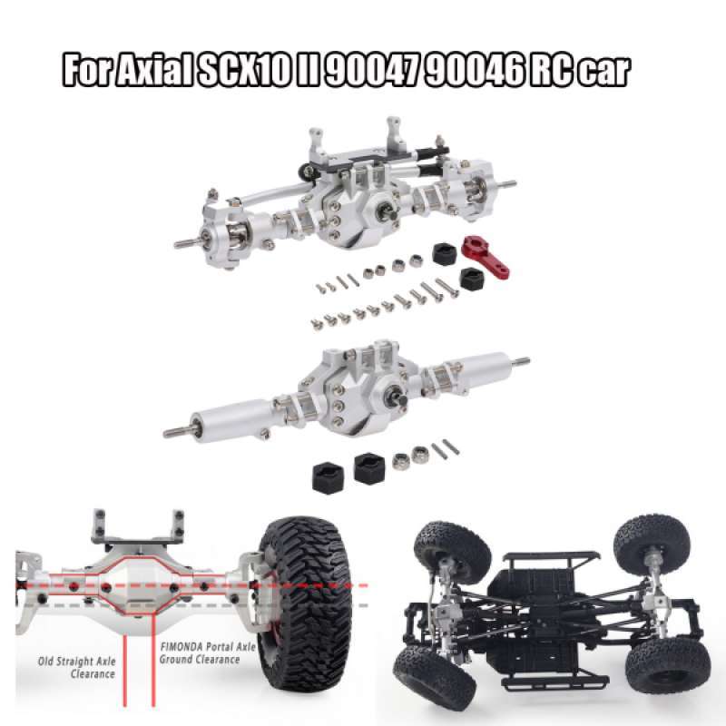 Jual Cnc Front Rear Portal Axle Metal Replacement For Axial 90046 ...