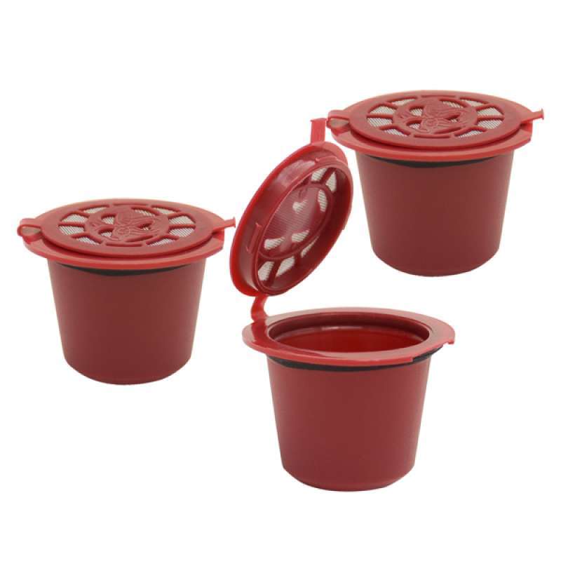 Jual Three Reusable Coffee Pod Capsule Filter Cup For Nespresso 3 Colors Optional Online Februari 2021 Blibli