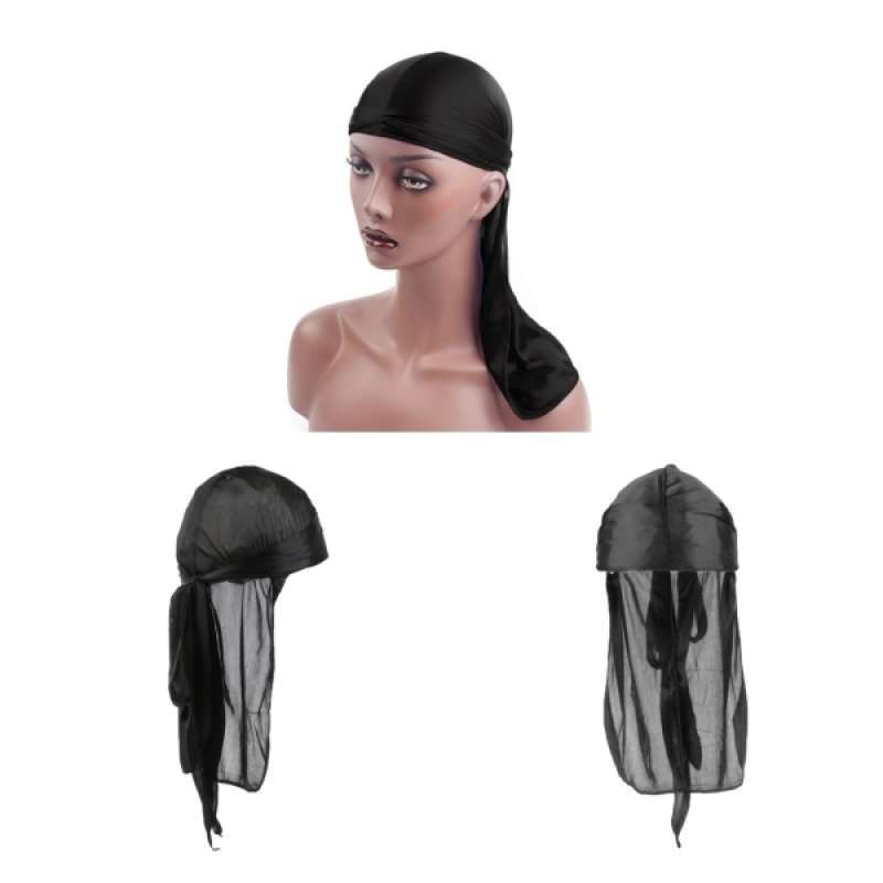 Jual 2pc Unisex Durag Headwear Hair Loss Cap Muslim Turban Long Tail Pirate Cap Online April 2021 Blibli