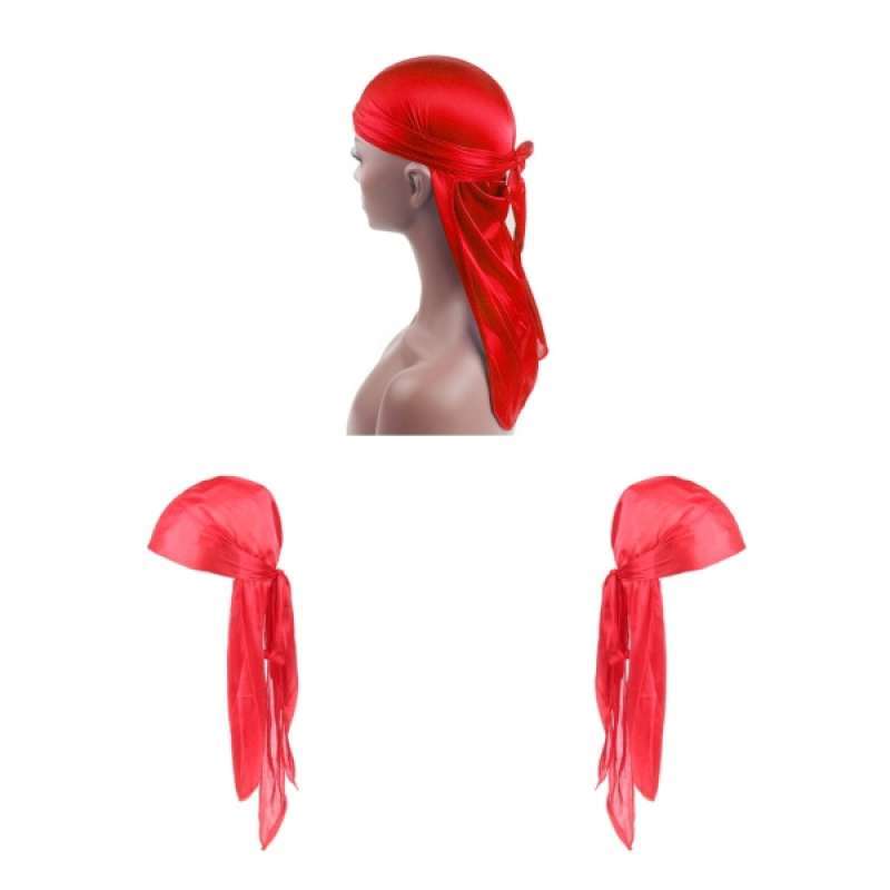 Jual 2pc Unisex Durag Headwear Hair Loss Cap Muslim Turban Long Tail Pirate Cap Online April 2021 Blibli
