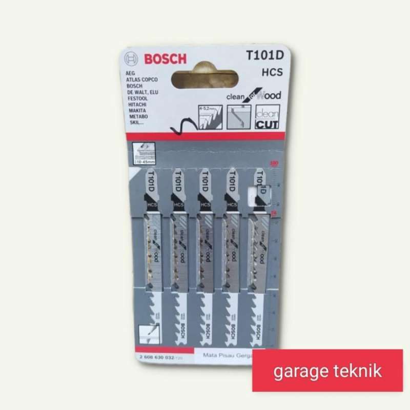 Jual Mata Gergaji Kayu Jigsaw Clean for Wood T101D Bosch T 101 D di Seller  Garage Teknik Pudakpayung, Kota Semarang Blibli