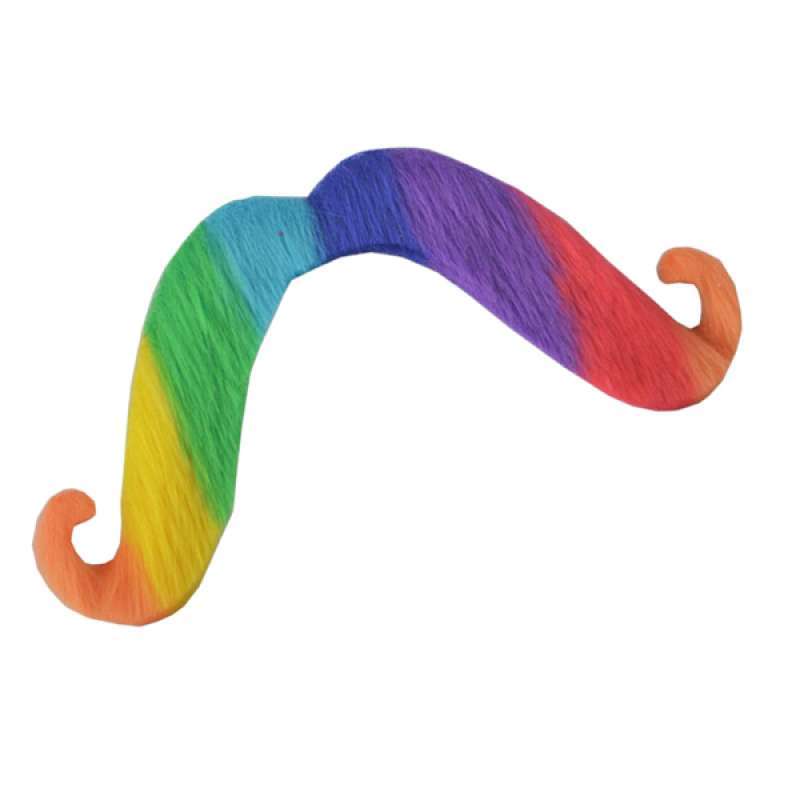 funny rainbow mustache fake beard for halloween party fancy dress costume