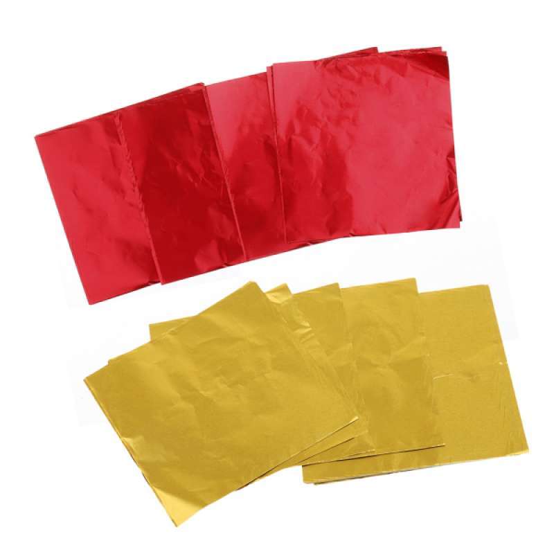 Jual 200pcs Square Wrappers Foil Paper Candy Sweets Chocolate Package Red Gold Terbaru Juli 2021 Blibli