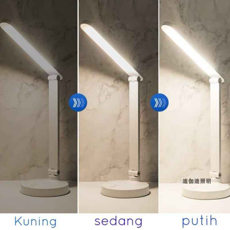 lampu meja belajar desk lamp led warm white kuning putih 3 in 1 1912