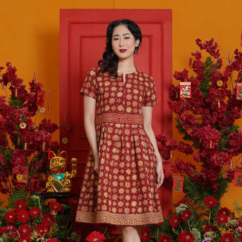 Jual Nona Rara trully Cny Dobi D0383 dress Kerja Batik Wanita Modern Di Seller Nona Rara Batik Jatinegara Kaum Kota Jakarta Timur Blibli