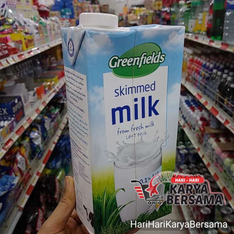 Jual Susu Cair Green Fields Greenfields Skimmed Milk Uht 1000ml Murah Juni 2021 Blibli