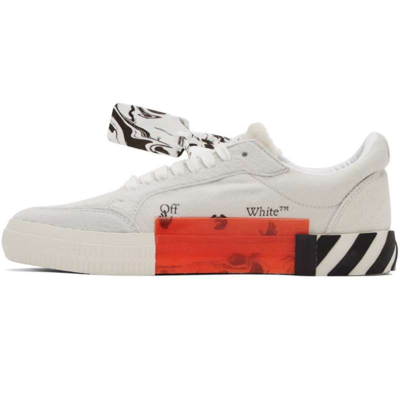 off white low vulcanized leather