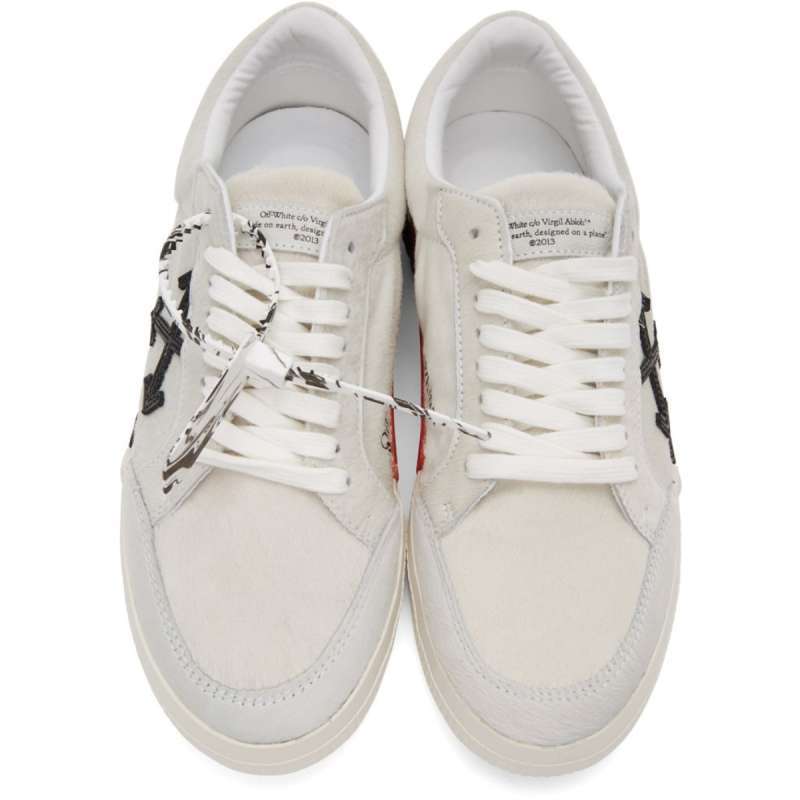 off white low vulcanized leather