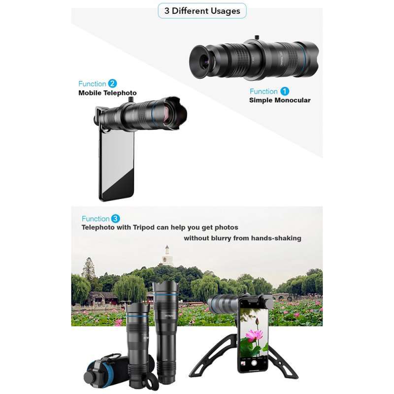 Jual Apexel Apl Js36x Jj04 Hd 36x Telescope Lens Monocular With Mini Tripod Online Januari 2021 Blibli