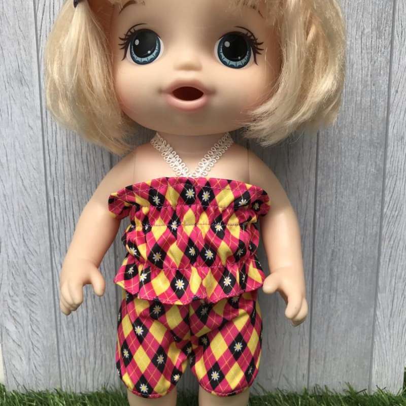 Baju untuk boneka baby alive doll dress setelan