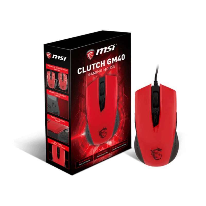 Jual Msi Clutch Gm40 Red Gaming Mouse Online Desember 2020 Blibli