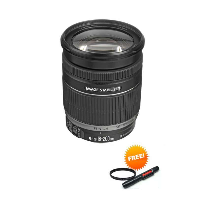 ladang canon ef s 18 200mm f 3 5 5 6 is lensa kamera uv filter lenspen universal