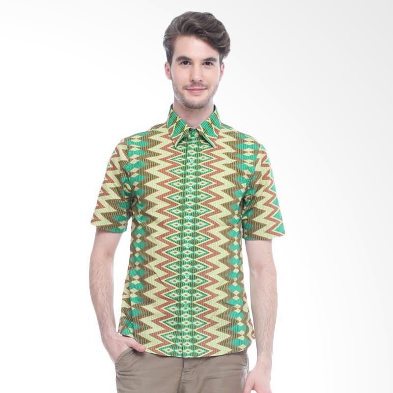 Bateeq Rang Rang Slim Fit Shirt 15-351 Batik Pria - Green