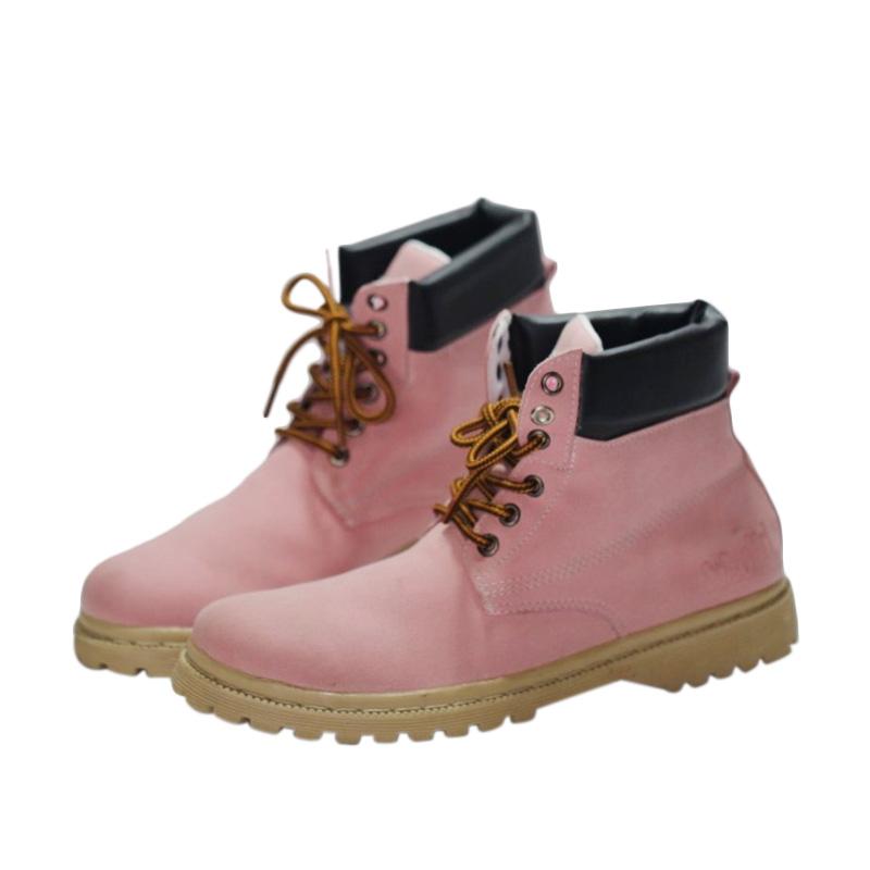 Vielin V001 Sepatu Boots Wanita - Pink