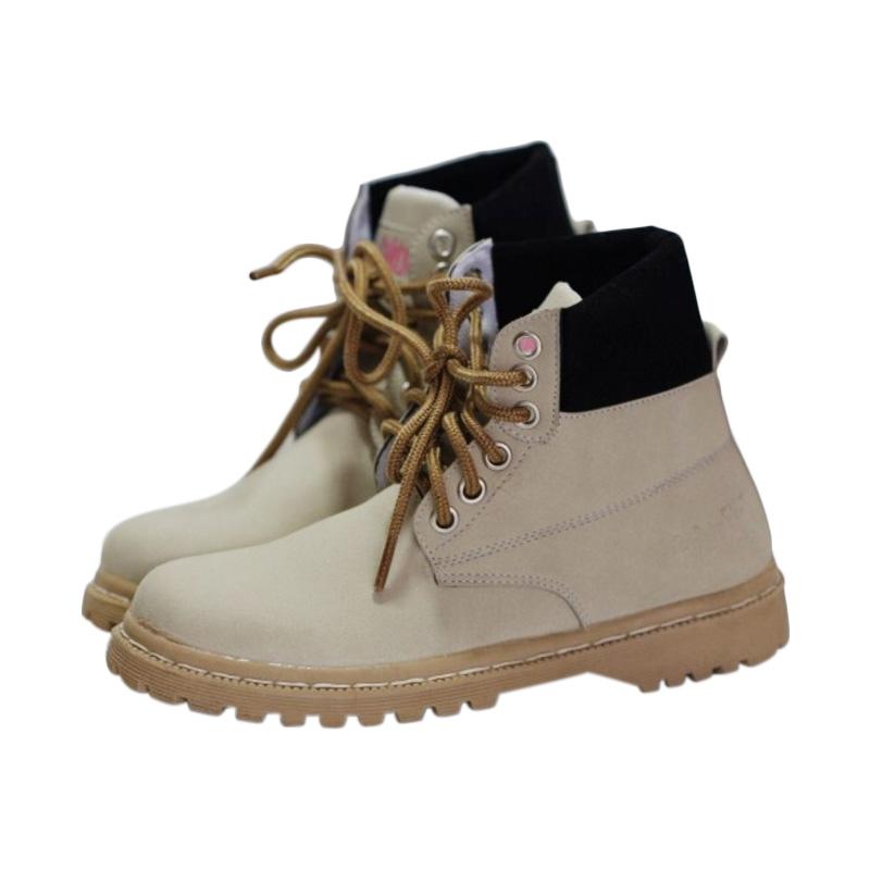 Vielin V002 Sepatu Boots Wanita - Cream