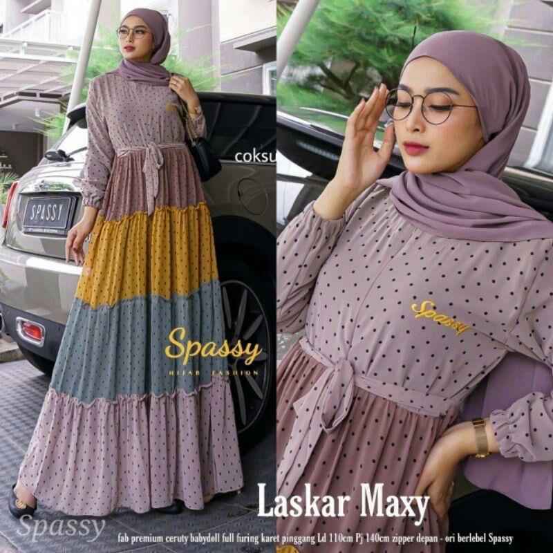 Jual Laskar Gamis Wanita Ceruty Babydoll Polkadot Ori Solo Online April 2021 Blibli Baju gamis brokat kombinasi terbaru azayo moka. laskar gamis wanita ceruty babydoll polkadot ori solo