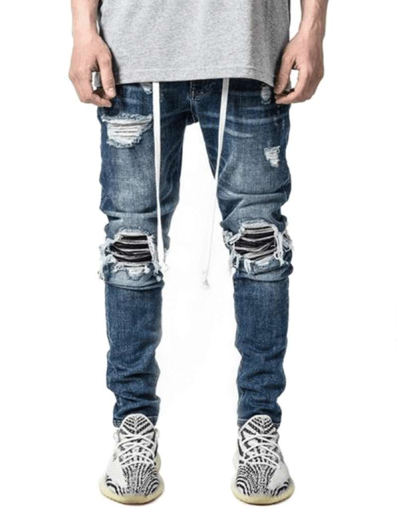 Lakenzie biker patch denim online