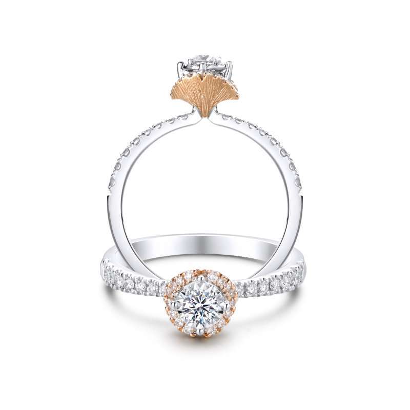 Jual Adelle Jewellery Love Leaf Diamond Ring Cincin Berlian Wanita Two Tone Online Januari 2021 Blibli