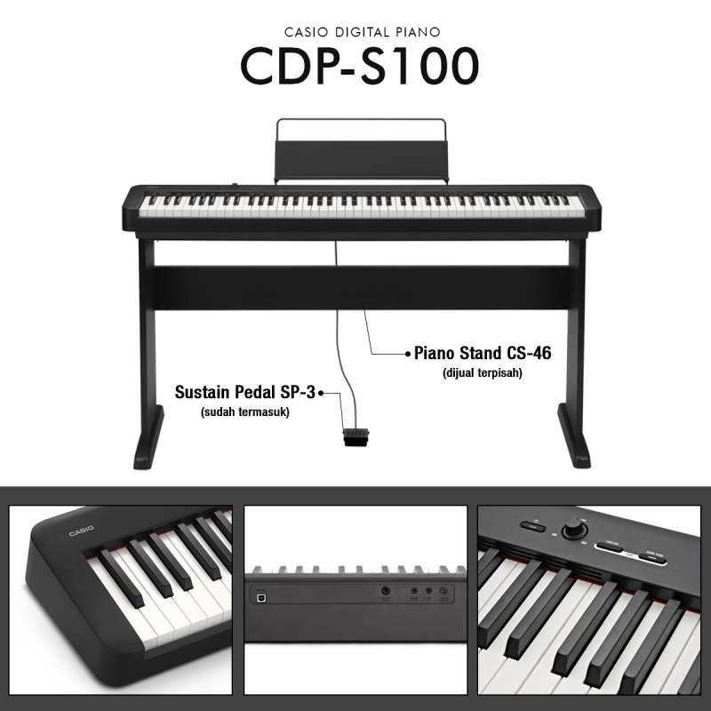 Jual Casio CDP S100 Portable Digital Piano 88 keys di Seller