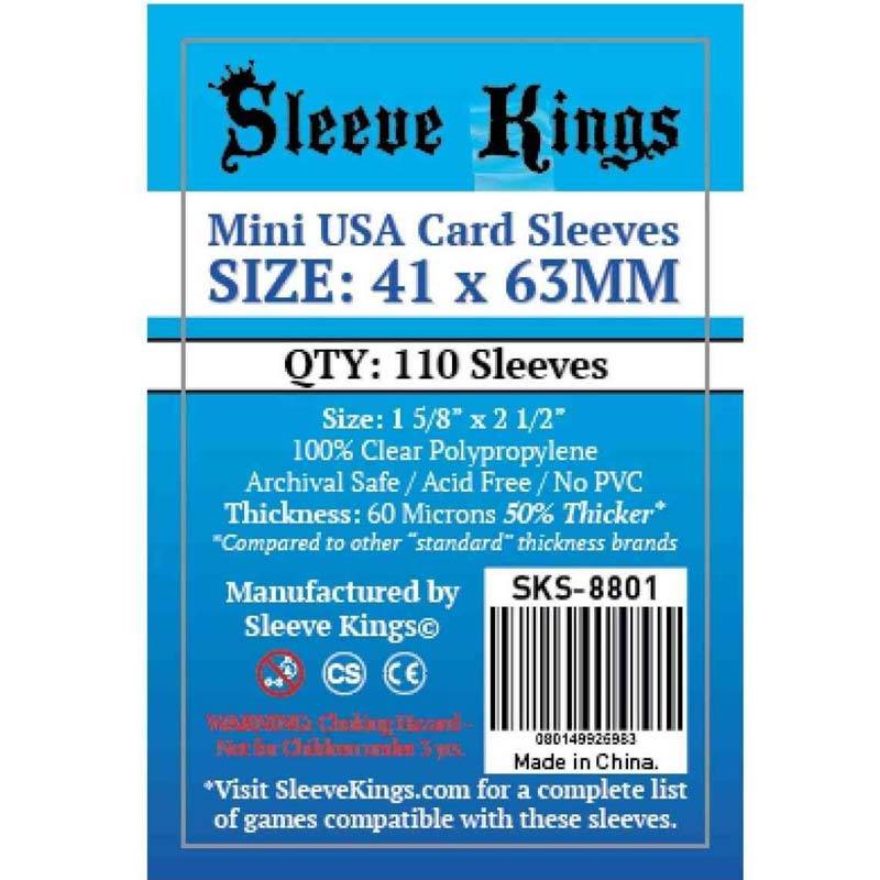 card sleeves 41x63 American Mini - Clear/Non-Glare 1 39/64 X 2 31/64 inches)Thickness Mini USA Card Sleeves (41x63mm)