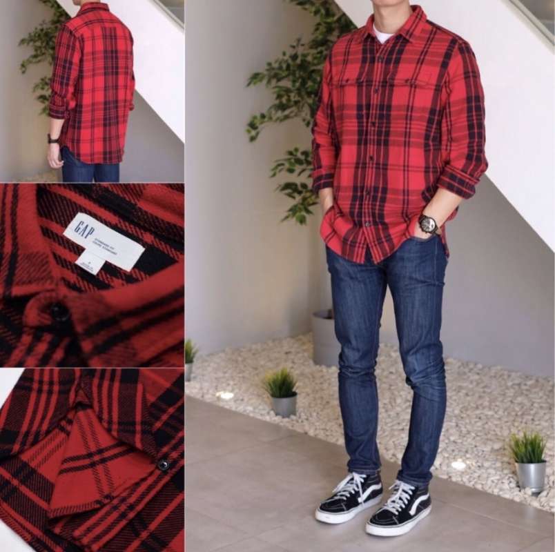 Promo GAP Heavyweight Flannel Plaid 