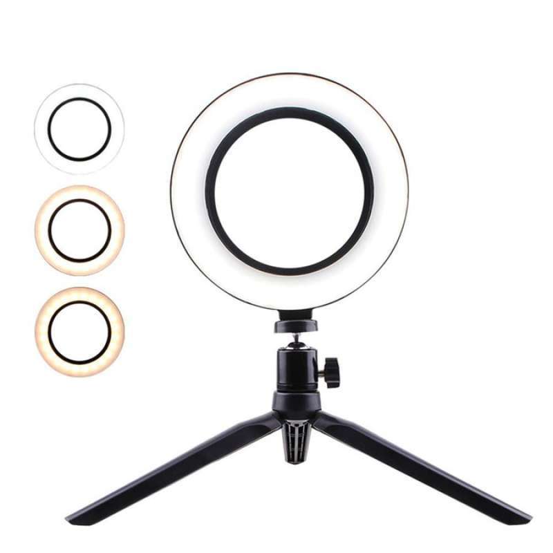 LED Ring Lighting 16cm Tri-Color Dimmable with 25cm Tripod
