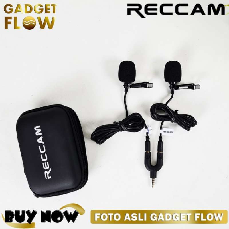 Jual RECCAM Microphone Clip On TRS Dual 