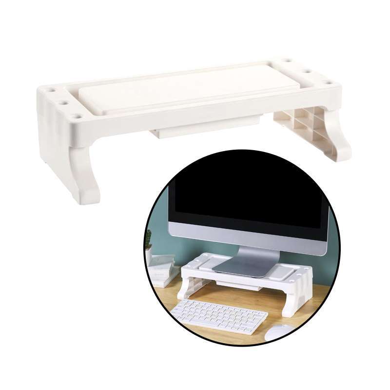 oem computer monitor stand risers with cable management and drawer