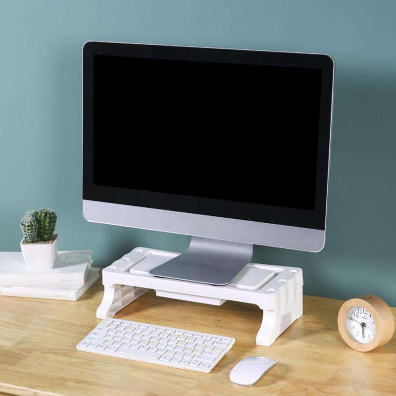 oem computer monitor stand risers with cable management and drawer