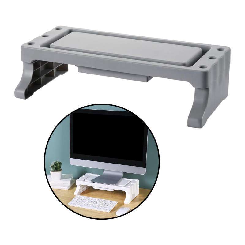 oem computer monitor stand risers with cable management and drawer