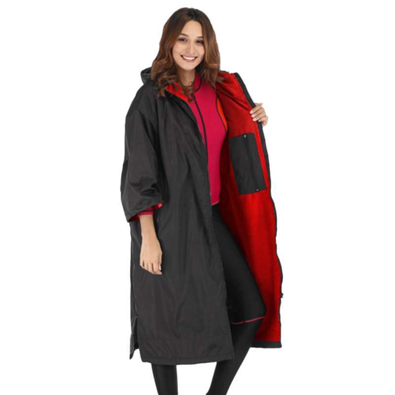long rain coat with hood