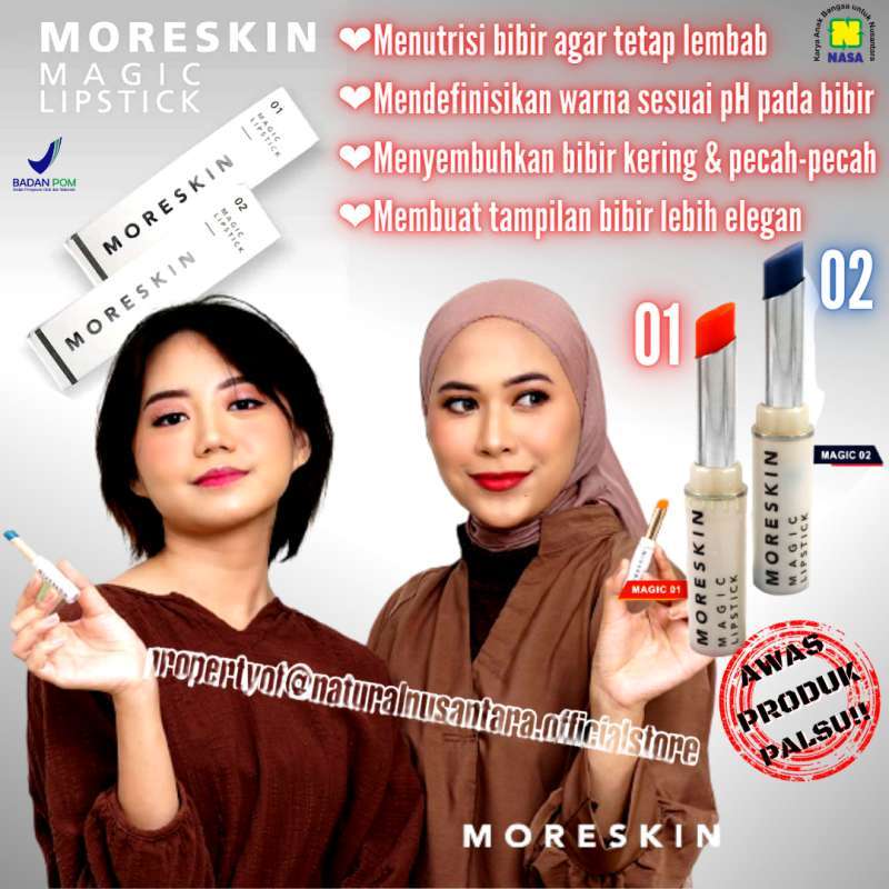 Moreskin Magic Lipstick 4 G Original Terbaru Agustus 2021 Harga Murah Kualitas Terjamin Blibli Moreskin magic lipstik nasa terbaru