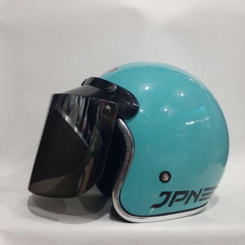 Promo Helm Bogo Retro JPN ARC Aqua Blue 
