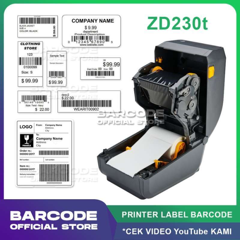 Printer Barcode Cetak Label Alamat Pengiriman Marketplace Zebra ZD230t