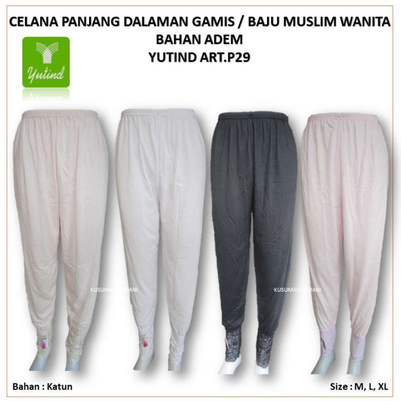 Jual Yutind Art P29 Celana Panjang Wanita Dalaman Rok Gamis Ibu Bahan Katun Adem Brukat Murah Mei 2021 Blibli